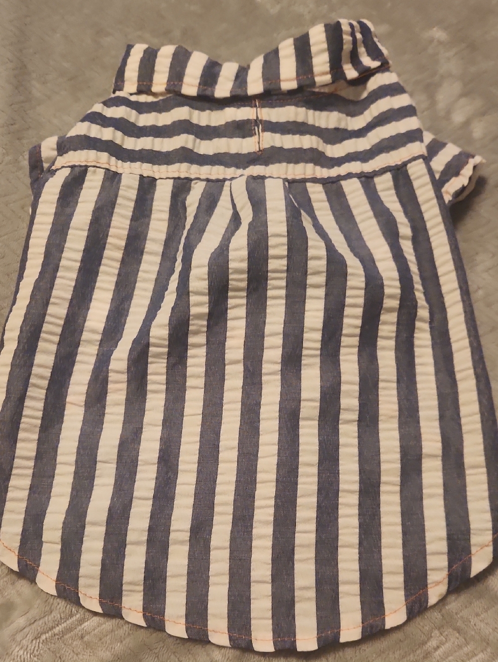 Striped Navy and White Dog Shirt